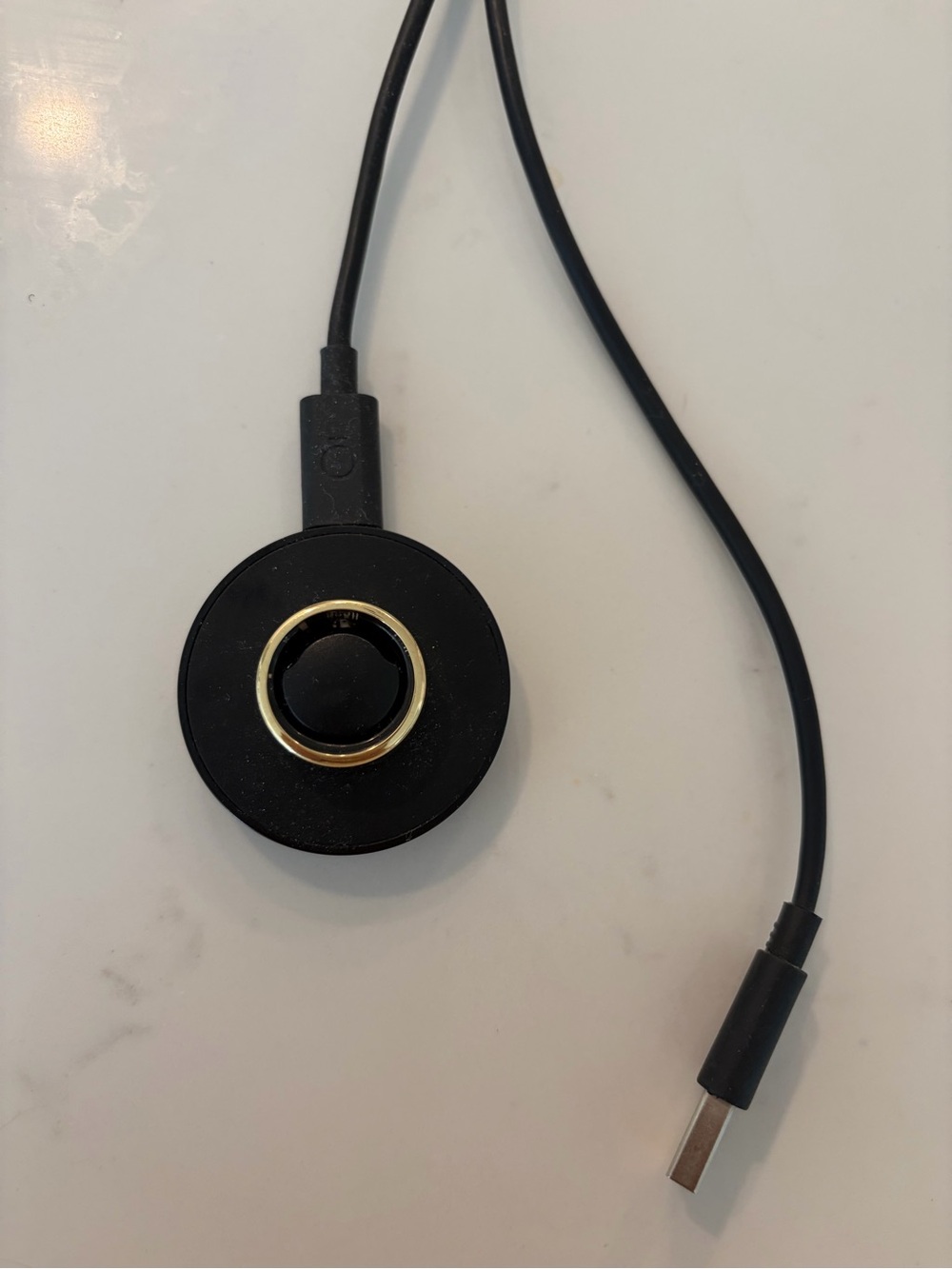 Gold Oura Ring with Charger- size 6